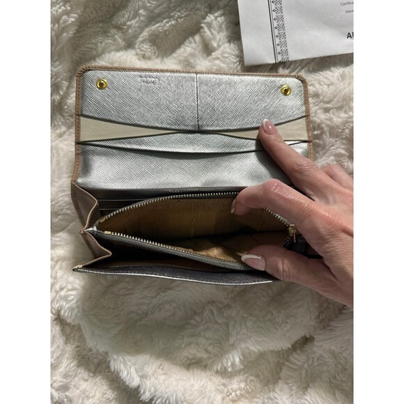 Prada Long Wallet Cream, silver & white with COA - Picture 6 of 10